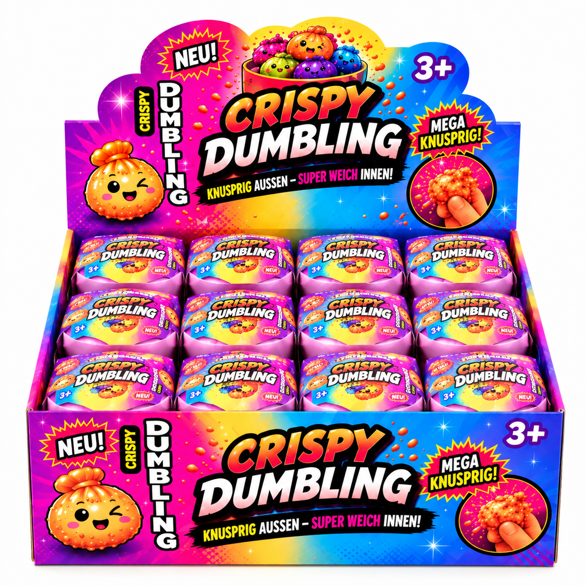 Squishys Crispy Dumpling 8,5cm (1x24er Pack)