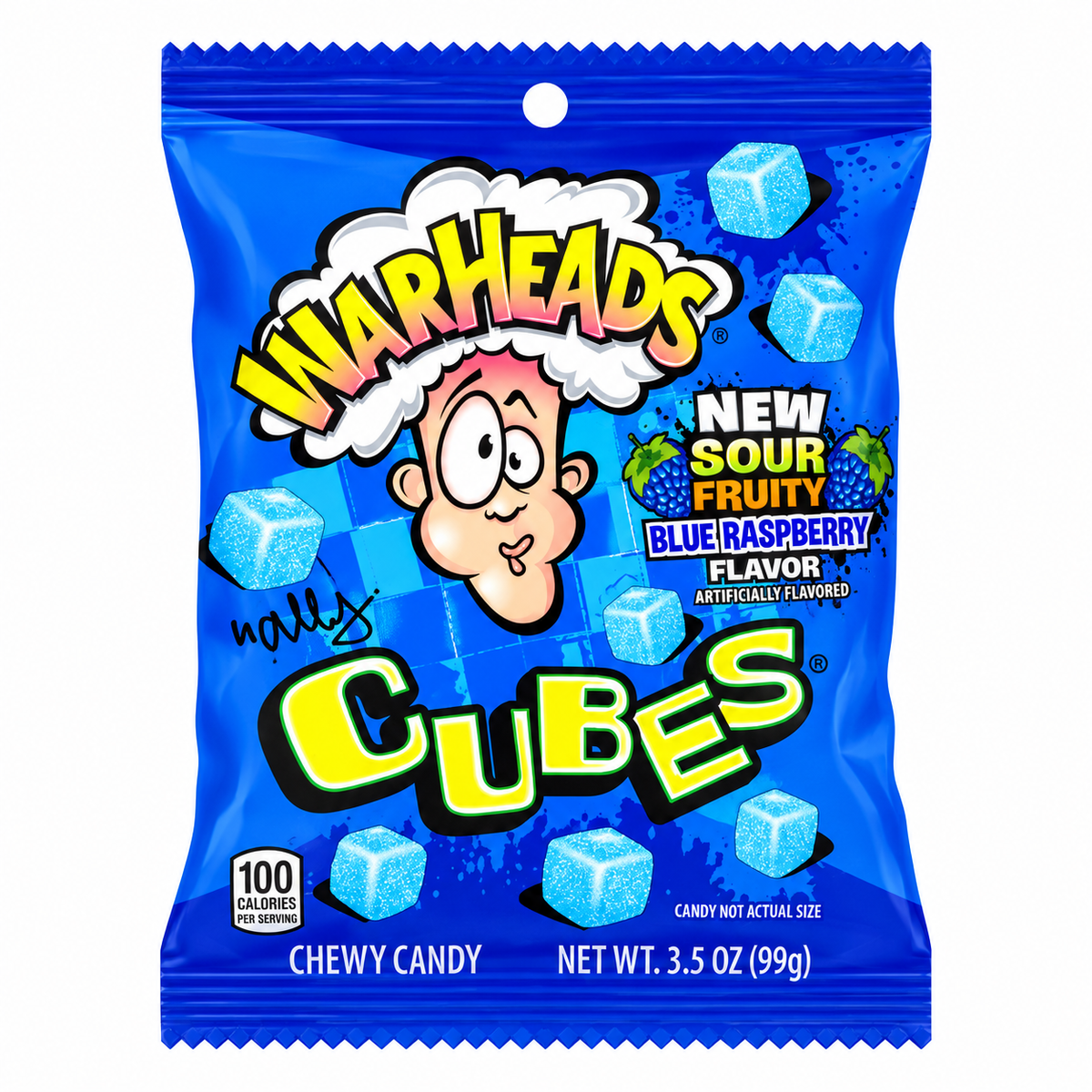 Warheads Cubes Blue Raspberry PEG (12x99g)