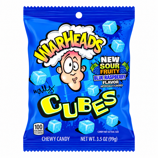 Warheads Cubes Blue Raspberry PEG (12x99g)
