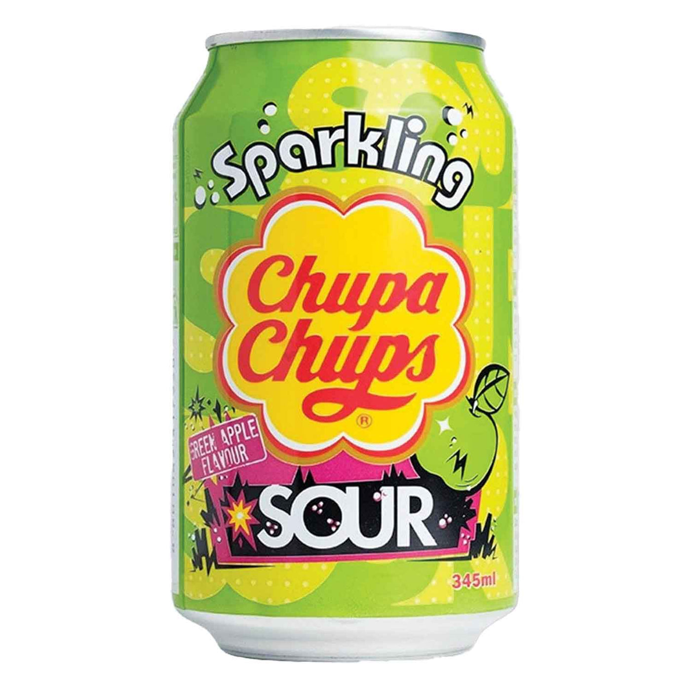 Chupa Chups Sparkling Sour Green Apple (24x345ml)