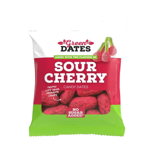 Green Dates Sour Cherry Dates (16x90g)