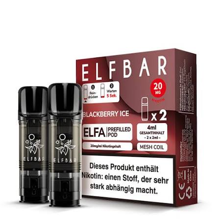 Elfbar ELFA Pods Blackberry Ice 20mg/ml 2ml (10x2er Pack)