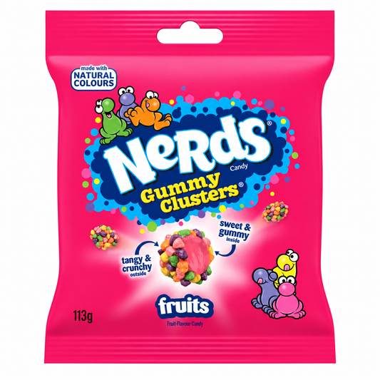 Nerds Gummy Clusters Fruits Peg Bag (10x113g)