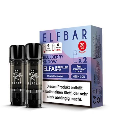 Elfbar ELFA Pods Blueberry Snoow 20mg/ml 2ml (10x2er Pack)