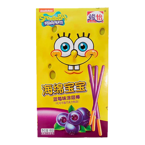 Spongebob Coated Stick Blueberry (36x48g)